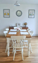 Load image into Gallery viewer, 7ft Handmade Farmhouse Dining Table with 8 Chairs - Rustic & Bespoke