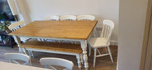 Load image into Gallery viewer, 7ft Handmade Farmhouse Dining Table with 8 Chairs - Rustic & Bespoke