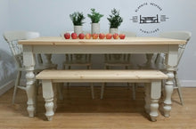 Load image into Gallery viewer, Rustic Farmhouse Bench - Bespoke - Handmade - Saravi Furniture