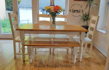 Load image into Gallery viewer, 5ft Farmhouse Dining Table, 4 chairs & Bench - Saravi Furniture
