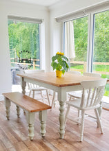 Load image into Gallery viewer, Handmade Rustic Farmhouse Dining Table with Chairs and Bench - Saravi Furniture
