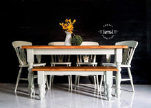 Load image into Gallery viewer, 5ft Farmhouse Dining Table, 4 chairs &amp; Bench - Saravi Furniture
