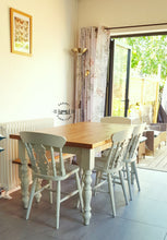 Load image into Gallery viewer, 5ft Farmhouse Dining Table, 4 chairs &amp; Bench - Saravi Furniture
