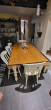 Load image into Gallery viewer, 7ft Handmade Farmhouse Dining Table with 8 Chairs - Rustic &amp; Bespoke
